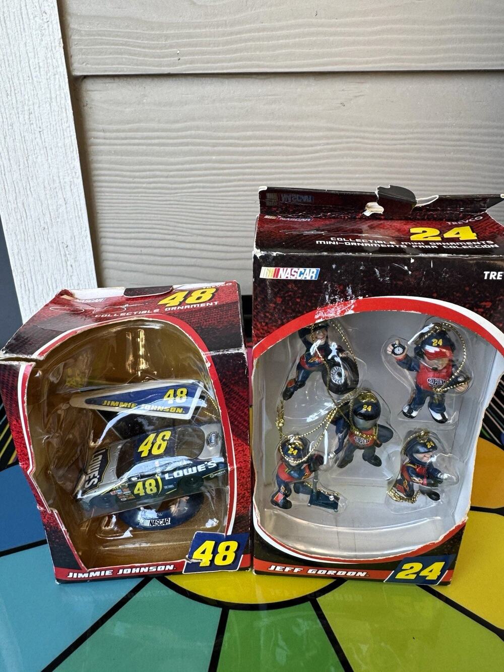 Trevco NASCAR Hanging Ornaments Set of 2: Jimmie Johnson #48 & Jeff Gordon #24